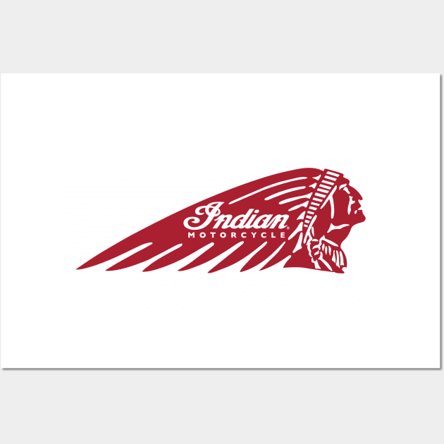 Indian Motorcycle Logo Wall Art by funkymonkeytees